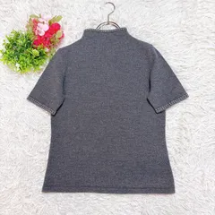 美品　【エスピエ】 半袖ニット アンゴラ ウール （S） 着回し モックネックのサムネイル