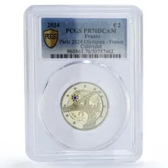 パリオリンピック記念2ユーロ硬貨 パリ2024年パリ2024年オリンピック記念2ユーロ硬貨