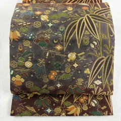 専用帯3500 ●高級 正絹 六通 袋帯 鶴 松竹梅 宝尽くし 2025年最新】宝尽くし 袋帯の人気アイテム - メルカリ