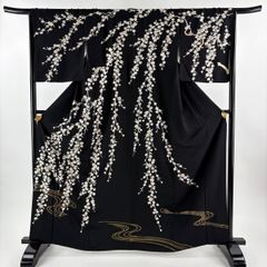 美品】 袋帯 秀品 証紙 大島紬地 幾何学模様 縞 金彩 紫 全通 正絹