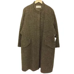 クリスチャンオジャール CHRISTIAN AUJARD ウール混 比翼 ツイード ノーカラーコート レディース 表記無 