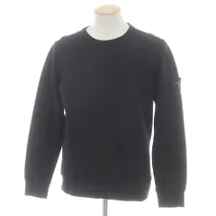 【中古】ストーンアイランド STONE ISLAND コットン クルーネック スウェット ブラック【サイズS】【メンズ】