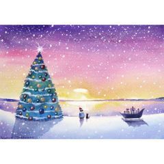 月兎-Tsukito-︎︎さま専用（原画）白い音【SMサイズ／水彩画／#2886