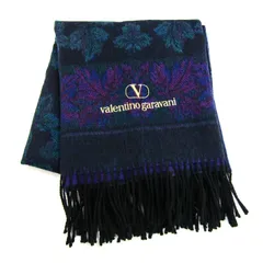 バレンティノガラヴァーニ ひざ掛け ストール ロゴ ブランド レディース パープル VALENTINO GARAVANI 【中古】