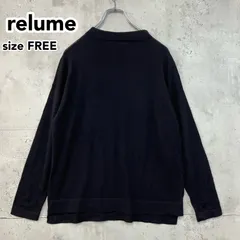 relume  JOURNAL STANDARD レリューム ジャーナルスタンダード ウール100% ニット セーター カットソー F 黒 ブラック ドロップショルダー ゆるだぼ オーバーサイズ 長袖 無地 ★ ◇■