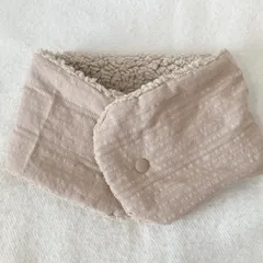 ラスト1  ネックウォーマー　マフラー　刺繍　レース　茶色