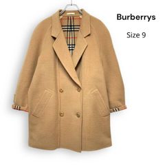 バーバリーズ コート ダブルフェイス ノバチェック カシミヤ混 7 紺 金