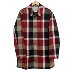 BLACK LABEL CRESTBRIDGE(ブラックレーベルクレストブリッジ) コート サイズM メンズ美品  - レッド×黒×マルチ 長袖/チェック柄/秋/春