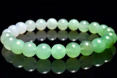 【１点物】高発色◇癒やしのグリーン クリソプレーズ　8mm　グラデーション ブレスレット パワーストーン 天然石 _MC1570