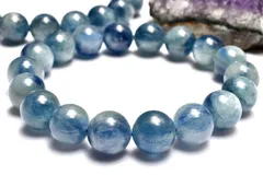 天然色◇爽やか カイヤナイトシリカ　10mm　ブレスレット 1個売り パワーストーン 天然石 _BG6187-10