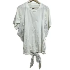 MM6(エムエムシックス) 半袖カットソー サイズS レディース - 白×黒 クルーネック/ストライプ