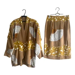 ZM1643 伊太利屋 イタリヤ スカートセットアップ  ベージュ レディース 9A2サイズ