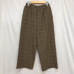 ジャーナルスタンダードレリューム 18AW 微起毛 チェック柄ワイドイージーパンツ ブラウン FREE