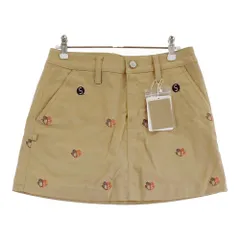 サイズ：0 JACK BUNNY ジャックバニー  インナー付 ストレッチスカート 刺繍柄 ベージュ系 [240101577650] ゴルフウェア レディース ストスト
