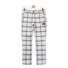 サイズ：M FILA GOLF フィラゴルフ  裏起毛 ロングパンツ チェック柄 ホワイト系 [240101577769] ゴルフウェア メンズ ストスト