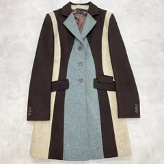 Paul Smith BLACK　ポールスミス ブラック　チェスターコート　ウール　切替　ツイード　マルチカラー　レディース　40