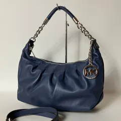 2510-514｜美品｜マイケルコース 2WAYバッグ レザー ネイビー