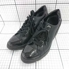 ◇ Θ ダイアナ Diana ブラック系 ウェッジソールスニーカー 23.5cm レディース E  【1510290001698】