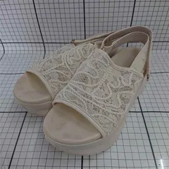 ◇ ⊂ ヴィヴィアン VIVIAN 厚底レースサンダル ホワイト系 レディース Sサイズ E  【1510290008512】