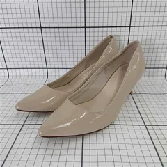 ◇ Θ ルタロン LE TALON エナメルベージュ系パンプス 24cm レディース E  【1510070018045】