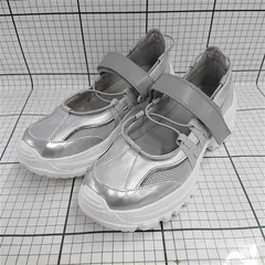 ◇ Θ ページボーイ PAGEBOY 厚底スニーカー シルバー系 レディース Mサイズ E  【1510230013620】