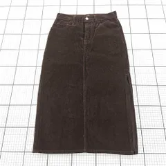 ◇ ⊇ リーバイス Levi's プレミアム サイドスリットスカート コーデュロイ ブラウン系 24 レディース E  【1510240000801】のサムネイル