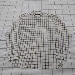 ◇ Θ ナノ・ユニバース nano・universe バンドカラー チェックシャツ コットン Lサイズ メンズ E  【1510240004373】