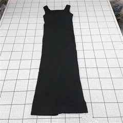 ◇ ⊂ ワンピース ボンジュールサガン BONJOUR SAGAN リブニットロングワンピース ブラック系 M レディース E  【1510290005771】