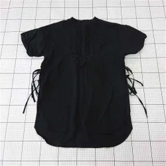 ◇ ⊂ クラシカルエルフ Classical Elf サイドリボン半袖ブラウス ブラック系 レディース L E  【1510240009033】