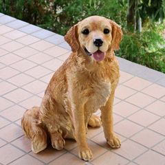 犬 ラブラドール 置物 2体 ウービア HOTANT ガーデン 52cm リアル