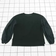 ◇ ⊂ グリーンレーベルリラクシング 3612-137-2043 パフスリーブカットソー ブラック系 レディース E  【1510290007614】