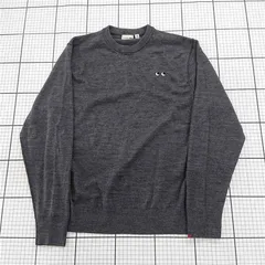 ◇ ⊇ アニヤ・ハインドマーチ× ユニクロ UNIQLO キッズ ウールセーター 160 チャコール系 キッズ E  【1510290007508】