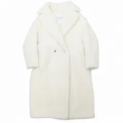 マックスマーラ MAX MARA テッドガール テディベア アイコン コート チェスターコート ダブルブレスト オーバーサイズ アルパカ ロング 国内正規品 S 白 ホワイト 0622のサムネイル