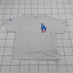 ◇ ⊂ MLB ジェニュインマーチャンダイズ ロサンゼルス・ドジャース Tシャツ グレー メンズ S E  【1510290007751】