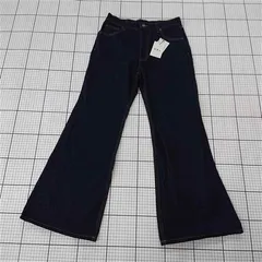 ◇ Θ 未使用 グレイル GRL CU429 フレアデニムパンツ Lサイズ ネイビー系 レディース E  【1510290008895】