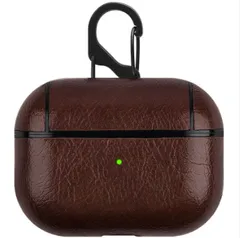 【新品・未使用品】AirPods Pro 対応 レザー調ケース（ダークブラウン）