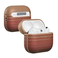 【PITAKA】AirPods Pro 3対応ケース MagSafe対応 MagEZ Case エアポッツプロ 保護カバー airpods pro3 2025 ケースワイヤレス充電可能 LEDライトが見える 耐衝撃 アラミド繊維製 カーボン風デザイン フィ 1