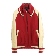 NUMBER (N)INE (ナンバーナイン) 08AW ポートランド期 袖切替 ダブルジップブルゾン スタジアムジャケット レッド F08-NJ052のサムネイル