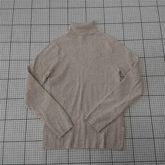 ◇ ⊇ アングリッド Ungrid リブタートルネックニット ベージュ系 レディース Fサイズ E  【1510290009595】
