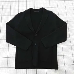 ◇ ⊇ ユニクロ UNIQLO ウールブレンドニットジャケット ブラック系 メンズ Mサイズ E  【1510290009298】