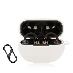 For EarFun Clip ケース 全面保護カバー Greerass シリコンケース キズ防止 耐衝撃 充電対応 紛失防止 防水 防塵 着脱簡単 シリコン製 落下防止 柔らかい 軽量 (ホワイト) 1