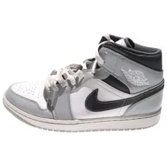 NIKE (ナイキ) AIR JORDAN 1 MID エアジョーダン 1 ミッドカットスニーカー ホワイト/グレー US10.5/28.5cm 554724-078