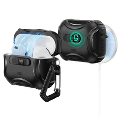 ESR AirPods Pro3 ケース（2025）MagSafe充電 USB-Cケーブル対応 落下衝撃保護 片手で簡単オープン キズ防止 AirPods Pro 第3世代 エアーポッズプロ3用 Cyberシリーズ ブラック 1