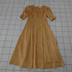 ◇ ⊂ ワンピース リリーブラウン Lily Brown LWFO181140 パフスリーブワンピース ベージュ系 レディース F E  【1510290011482】