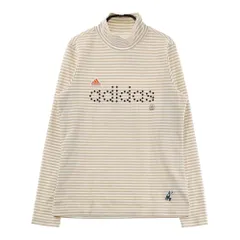 サイズ： ADIDAS GOLF アディダスゴルフ HG5776 ハイネック 長袖Tシャツ ボーダー柄 ベージュ系 [240101569639] ゴルフウェア レディース ストスト