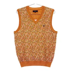 サイズ：M CALLAWAY キャロウェイ  Vネック ニットベスト  オレンジ系 [240101573817] ゴルフウェア メンズ ストスト