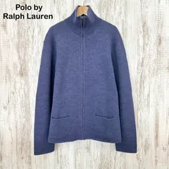 Polo by Ralph Lauren ポロバイラルフローレン ウールニット フルジップアップ パーカー ブルー