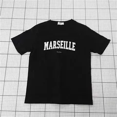 ◇ ⊂ スローブイエナ SLOBE IENA MARSEILLEロゴTシャツ ブラック系 レディース E 【1510290012465】