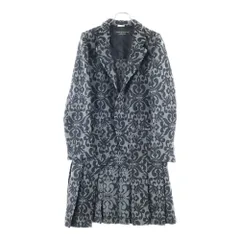 COMME des GARCONS HOMME PLUS (コムデギャルソンオムプリュス) 13AW AD2013 総柄 プリーツ ロングボタンジャケット ブラック/グレー PL-J062のサムネイル