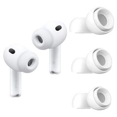 【3 組セット】For AirPods Pro3 イヤーピース シリコン イヤホン Greerass AirPods Pro 第3世代 イヤーチップ シリコーン製 脱落防止 遮音性 柔らかい 滑り止め S/M/Lサイズ 各1ペア (ホワイト) 1